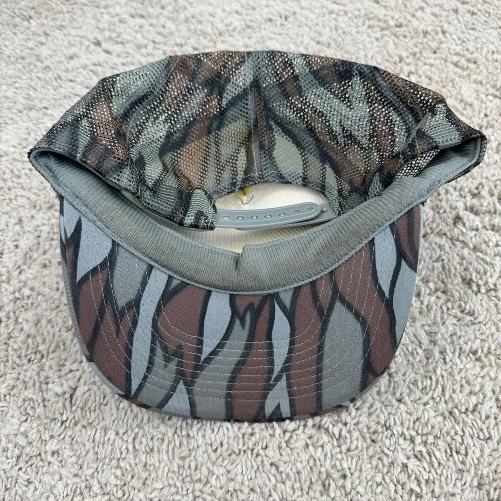 Retired Hat Camo Trucker Snapback No Worry Hurry‎ Phone Boss Vtg Foam Mesh Cap